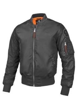 Pitbull Herren Übergangsjacke Flyers Bomber Stil Bomberjacke Pit Bull West Coast MA-1 Logo Männer Bomber Jacke Activewear Fliegerjacke XL von Pitbull