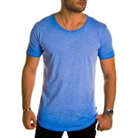 Pittman T-Shirt Shredder Oversize Basic Tee Crew Neck Washed (1-tlg) von Pittman