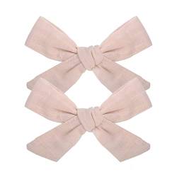 Haarnadel 2 teile/Los Baumwolle 3,9 zoll Bogen mit Clip Girl Boutique Haar Bögen Handgemachte Haarklammern Barrettes Headwear Haarnadel Holz (Size : 8) von PiurUf