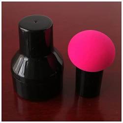 Make Up Schwamm Nicht-Latex-Make-up-Schwamm-Pilz-Kopfpulver-Flüssigkeits-Foundation Puff Dry & Nass Multifunktions-Kosmetik-Werkzeug-Tamp-Aufbewahrungsbox Make-Up Schwamm(Hot pink and cap) von PiurUf