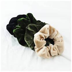 Stirnband Damen 4 STÜCK/Set Korea Samt Scrunchie Gummi Elastic Hair Bands Feste Frauen Mädchen Stirnband Pferdeschwanzhalter Krawatten Seil Haarschmuck Stirnband Damen Winter (Size : E) von PiurUf