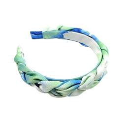 Stirnband Damen Böhmische Frauen Hair Hoop Kontrast farbiger Tie-Dye-Stirnband Geflochtene Party Bandana Stirnband (Size : GN) von PiurUf