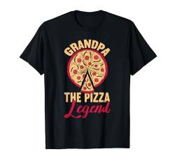 Grandpa The Pizza Legend Father's Day Funny Pizza Making T-Shirt von Pizza Backen Zubehör Pizzabäcker Geschenke