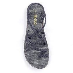 Plaka Damen Gummi Flache Sommer Sandalen, Anchor Grey, 42 EU von Plaka