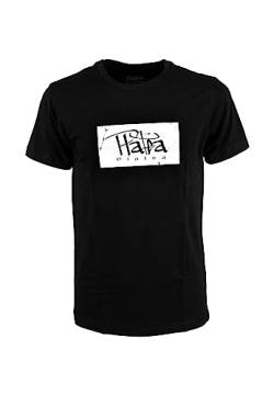 Platea Broke T-Shirt mit Rundhals für Herren Gr. L schwarz von Platea