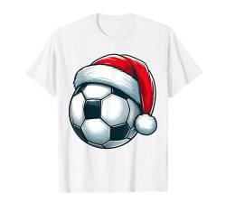 Fußball-Weihnachtsmannmütze, sportlich, Jungen, Mädchen, Kinder T-Shirt von Play with Santa