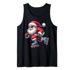 Santa Claus Roller Skating Skater Rollschuhe Weihnachten Tank Top von Play with Santa