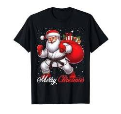 Weihnachtsmann, Karate-Spieler, Frohe Weihnachten, Schnee-Weihnachten T-Shirt von Play with Santa