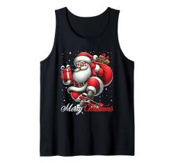 Weihnachtsmann, Skateboard, Skateboarder, Frohe Weihnachten, Schnee Tank Top von Play with Santa