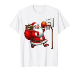 Weihnachtsmann Basketballspieler Weihnachten Weihnachten T-Shirt von Play with Santa