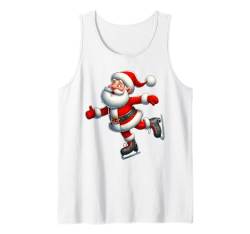 Weihnachtsmann Eislaufschuh Skater Weihnachten Xmas Tank Top von Play with Santa