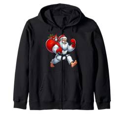 Weihnachtsmann Karate Spieler Weihnachten Xmas Kapuzenjacke von Play with Santa