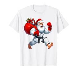 Weihnachtsmann Karate Spieler Weihnachten Xmas T-Shirt von Play with Santa