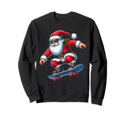 Weihnachtsmann Skateboarding Skateboarder Skater Weihnachten Weihnachten Sweatshirt von Play with Santa