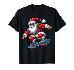 Weihnachtsmann Skateboarding Skateboarder Skater Weihnachten Weihnachten T-Shirt von Play with Santa