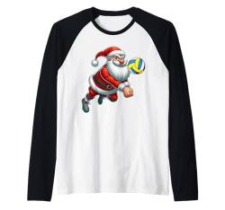 Weihnachtsmann Volleyballspieler Merry Christmas Xmas Raglan von Play with Santa