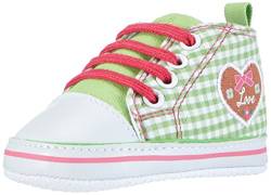 Playshoes Mädchen Baby Turnschuhe, Sneaker Herzchen Love Krabbel-& Hausschuhe, Grün, 20 EU von Playshoes