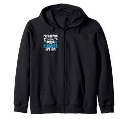 Ich schlafe mit meinem Klempner Kapuzenjacke von Plumber Job and Plumber Gifts