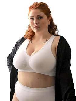 Plumpy Sarah Pull-On BH ohne Nähte, Weiß, X-Large von Plumpy