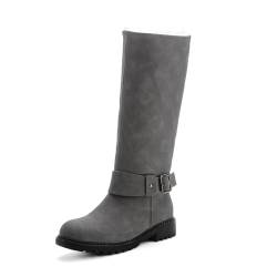 Pogolino Damen Stiefel warm gefüttert Stiefeletten Boots Winter Herbst PG81 Grau 38 von Pogolino