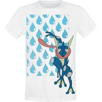 Pokémon - Gaming T-Shirt - Greninja Water Drop - S bis XL - für Männer - Größe S - weiß von Pokémon