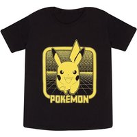 Pokémon - Gaming T-Shirt für Kinder - Pikachu Retro Arcade - für Mädchen & Jungen - schwarz von Pokémon