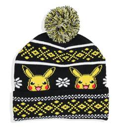 Pokémon Unisex Pikafairisle Beanie-Mütze, Schwarz, Einheitsgröße von Pokémon