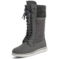 Polar Boot Damen Hoch Dauerhaft Kunstpelz Winter Regen Schnee Wasserdicht Draussen Kalb Stiefel - 8 - GRE41 AYC0536 von Polar Boot