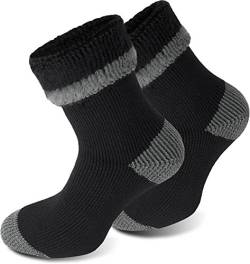 Polar Husky 3 Paar Thermosocken/Wintersocken - aus Schafswolle Farbe Extrem/Hot/Schwarz/Grau Größe 47-50 von Polar Husky