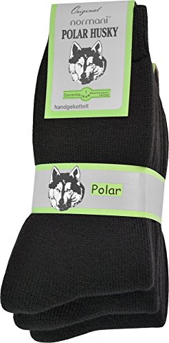 Polar Husky 3 x EXTREM warme Wintersocken für Damen und Herren bis Größe 50 Farbe Schwarz Größe 35/38 von Polar Husky