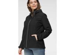 Softshelljacke POLARINO Gr. 44, schwarz Damen Jacken Softshelljacke Sportjacken Winddicht, wasserabweisend und atmungsaktiv von Polarino