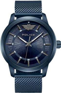 Police Herren Analog Quarz Uhr mit Edelstahl Armband PEWJG0021101 von Police