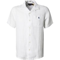 Polo Ralph Lauren Herren Kurzarmhemd weiß Leinen Classic Fit von Polo Ralph Lauren