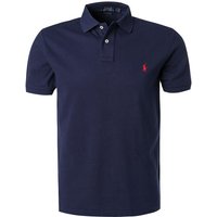 Polo Ralph Lauren Herren Polo-Shirt blau Baumwoll-Piqué Slim Fit von Polo Ralph Lauren