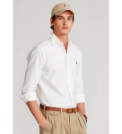 Polo Ralph Lauren für Herren. 710772290003 Custom Fit Oxford Hemd weiß (S), Lässig, Baumwolle, Langarm von Polo Ralph Lauren