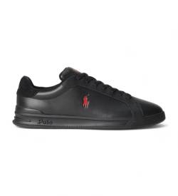 Polo Ralph Lauren für Herren. 809900935002 Heritage Court II Lederschuhe schwarz (41), Wohnung, Schnürsenkel, Lässig von Polo Ralph Lauren