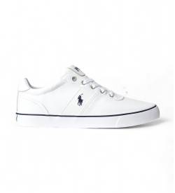 Polo Ralph Lauren für Herren. 816845093001 Basic Turnschuhe weiß (42), Leder, Stoff, Wohnung, Schnürsenkel, Lässig von Polo Ralph Lauren