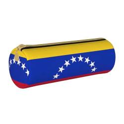 Flagge von Venezuela Druck Leder Federmäppchen Erwachsene Federmäppchen Leder Herren Federmäppchen Stifteetui Stifthalter von PoltEdaro