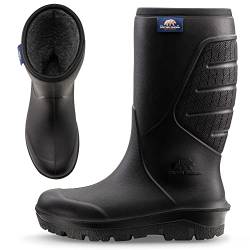 Polyver Classic High Klassischer Winterstiefel Hoch | Schwarz | Größe 44 | Winterschuhe | Außergewöhnlicher Komfort | Wasserfeste, rutschfeste, leichte und wärmeisolierende Winterstiefel von Polyver