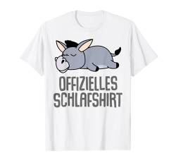 Offizielles Schlafshirt Pyjama Nachthemd Esel Pony Geschenk T-Shirt von Pony Esel Fun Geschenkidee Langschläfer Faulenzer