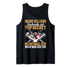 Billard Lustiges Technik Ist Top Secret Tank Top von Pool Billiard Billardspieler Geschenke