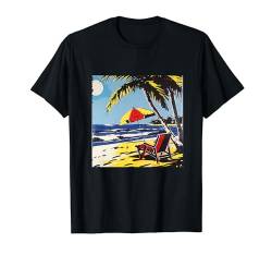 Strand Tropische Insel Natur Pop Art Wellen Sonne Küste Kunst T-Shirt von Pop Art Tee Shirts For Men Women Kids Boys & Girls