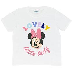 Disney Minnie Mouse Schöne kleine Dame T Shirt, 116-170, Weiß, Offizielle Handelsware von Popgear