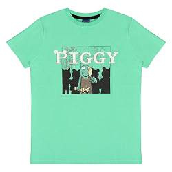 Piggy Zombie T Shirt, Kinder, 110-182, Grün, Offizielle Handelsware von Popgear