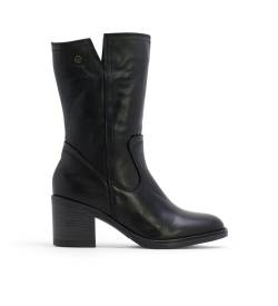 Porronet für Damen. 4644-001 Jania Lederstiefel mit Reißverschluss Schwarz (41), 5 bis 8 cm, Lässig von Porronet