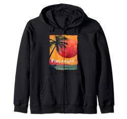 Port Aransas TX Texas Family Beach Vacation Palmen Kapuzenjacke von Port Aransas Texas Vintage Travel Apparel