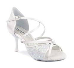 Portdance Damen Tanzschuhe PD801 Pro - Farbe: Satin Weiß - Größe: EUR 36 von Portdance