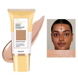 Vollflächige Foundation | Natürliches Concealer-Make-up,20 ml Foundation Oil Control Repair Langlebig Porenfrei Schaffen Sie einen seidig glänzenden Satin-Look Povanjer von Povanjer