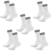 Powerwill Sportsocken Socken Damen Sportsocken (Paar, 5-Paar, Weiß Laufsocken Arbeitssocken weiss) Tennissocken Lange Baumwollsocken von Powerwill