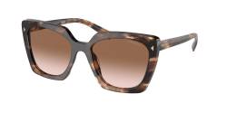 Prada Damen PR 23ZS  07R0A6 Gläser SONNENBRILLEN Acetat Schildkröte Braun Quadratisch Normal Schattiert von Prada